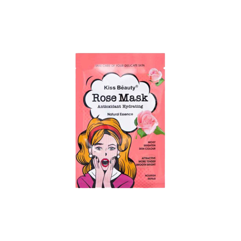 KISS BEAUTY, ROSE ANTIOXIDANT HYDRATING MASK, 25 ML