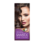 Samsol Hair Colour - 43 Dark Brown - 50ml - Non Metallic Dye