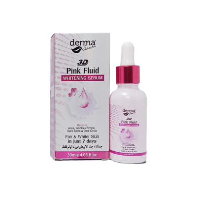 Derma clean Pink fluid serum 30ml fair & whiter in just 7 days