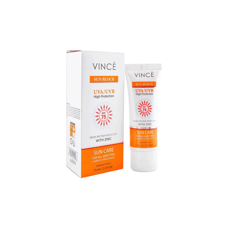 Vince SPF75 UVA & UVB High Protection Sunblock 75ml