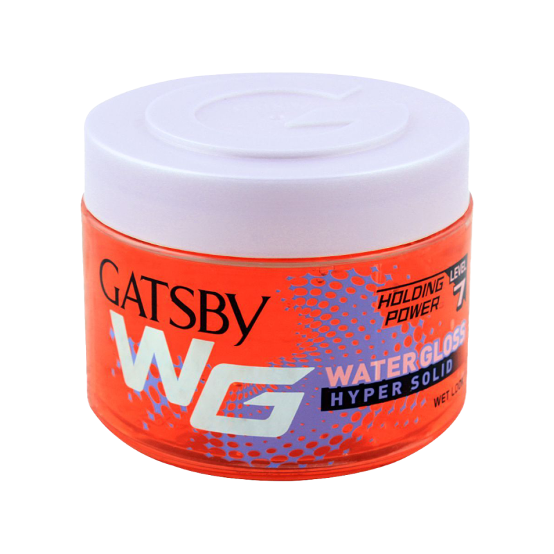 Gatsby WG Water Gloss Hyper Solid Holding Power 7 Hair Gel, Wet Look, 300gm