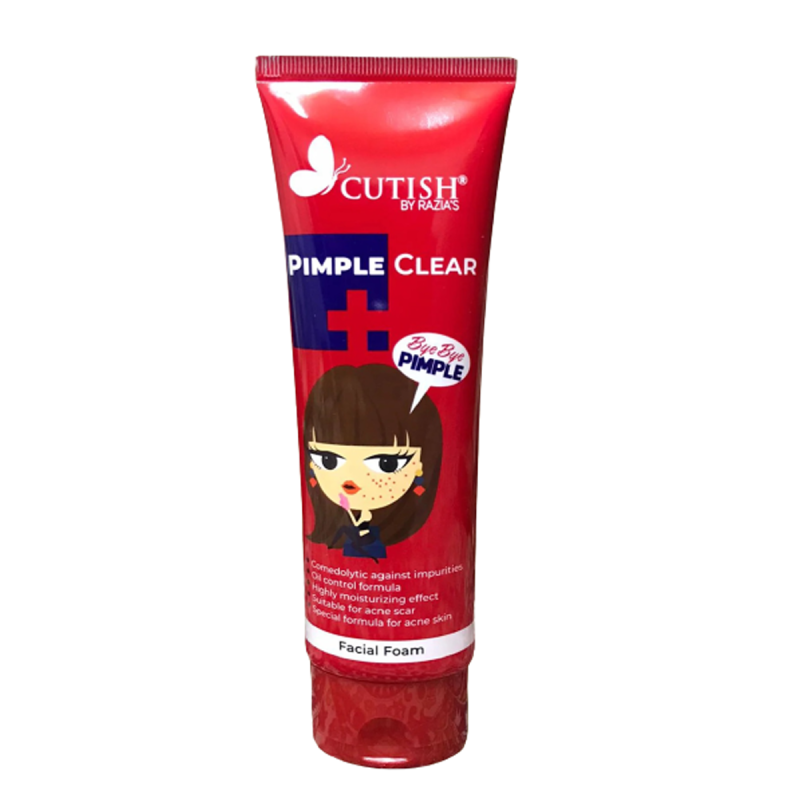 Cutish Pimple Clear Facial Foam - 100g