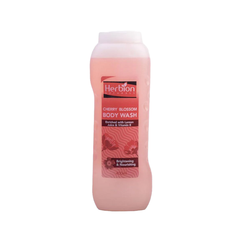 Herbion Naturals Brightening & Nourishing Cherry Blossom Body Wash, Paraben Free, 400ml